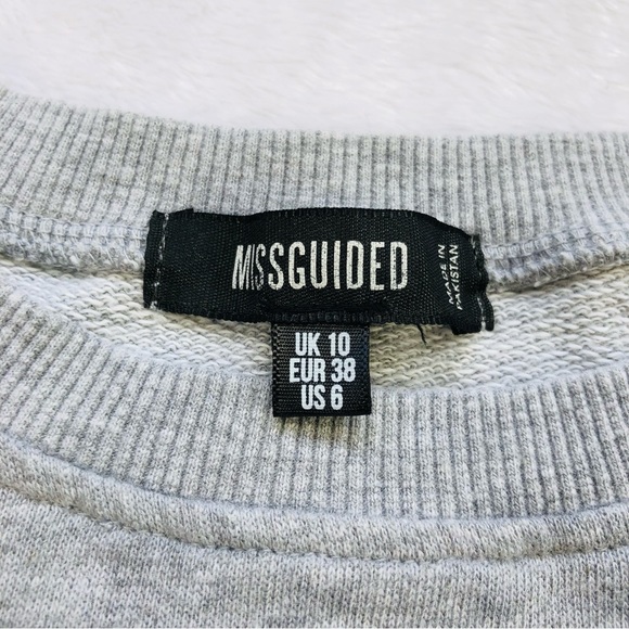Missguided, Cropped Long Sleeve Sweatshirt, Size 6 - Picture 4 of 10
